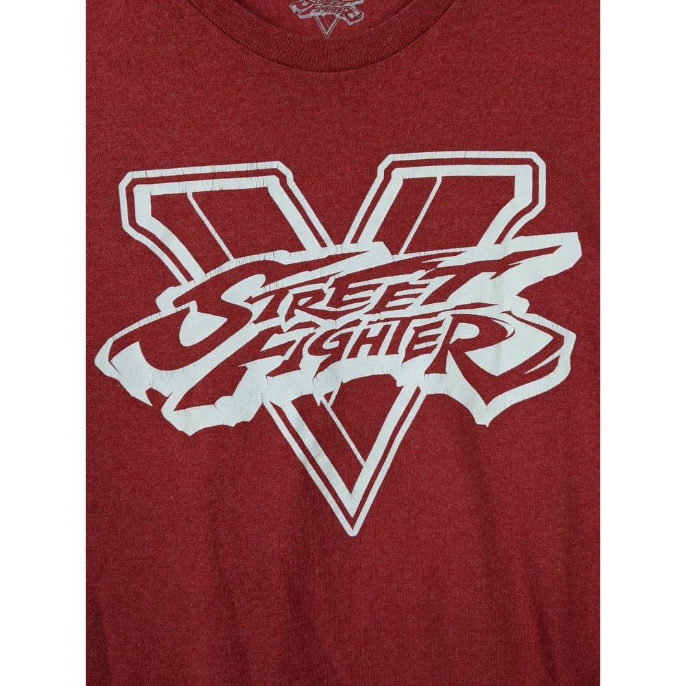 Capcom Street Fighter Mens T shirt Cotton Blend Large Red - Picture 2 of 4